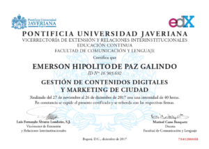 certificado Marketing Ciudad